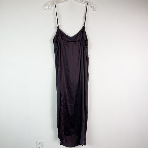 Free People NWOT Chocolate X Intimately FP City Cool Midi Slip Dress Size L - Picture 3 of 7